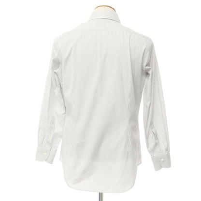 [Used] Makers Shirt Kamakura Cotton Striped Tab Collar Dress Shirt White x Navy [Size 40] [WHT] [S/S/A/W] [Condition Rank C] [Men&
