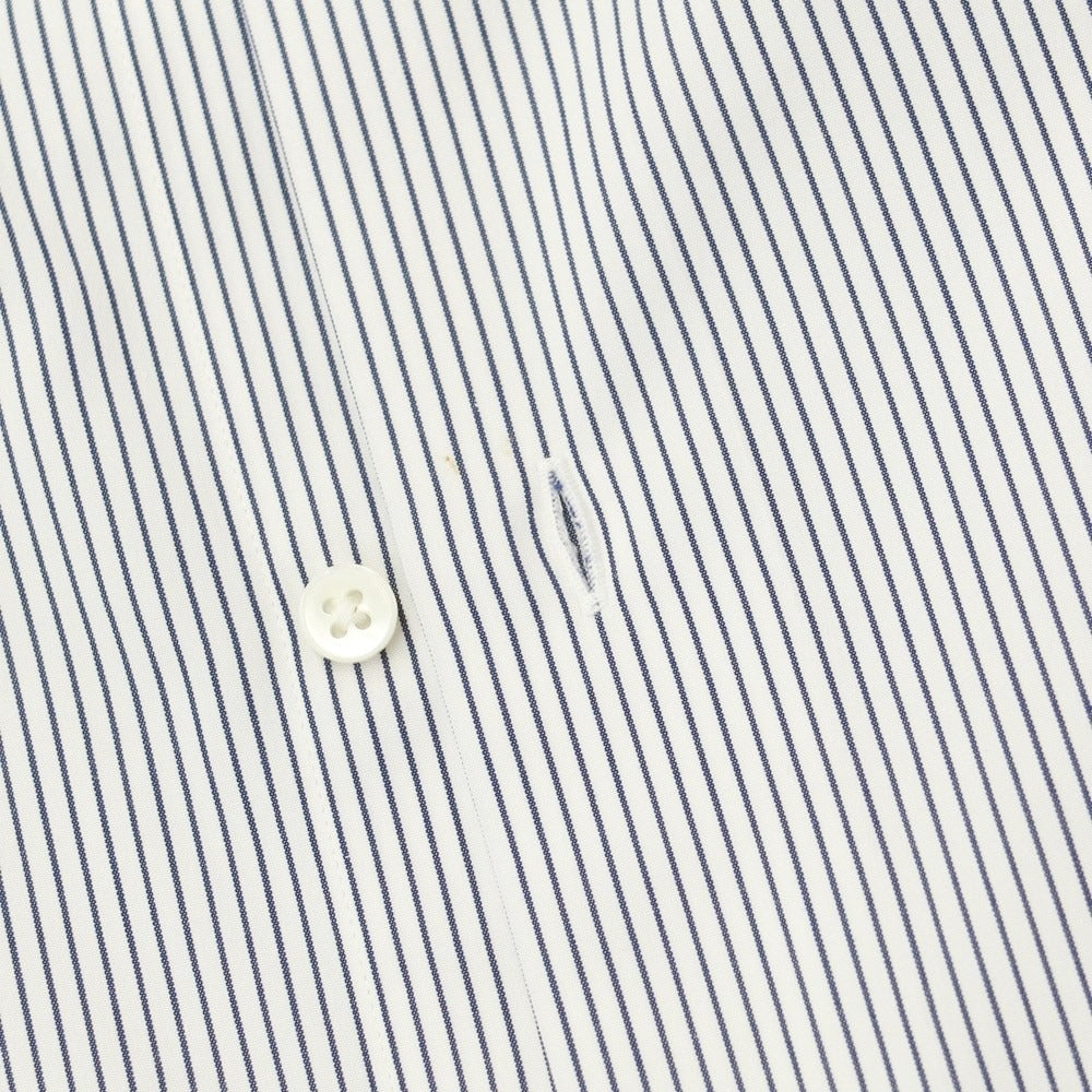 [Used] Makers Shirt Kamakura Cotton Striped Tab Collar Dress Shirt White x Navy [Size 40] [WHT] [S/S/A/W] [Condition Rank C] [Men&