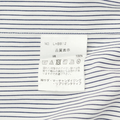 [Used] Makers Shirt Kamakura Cotton Striped Tab Collar Dress Shirt White x Navy [Size 40] [WHT] [S/S/A/W] [Condition Rank C] [Men&