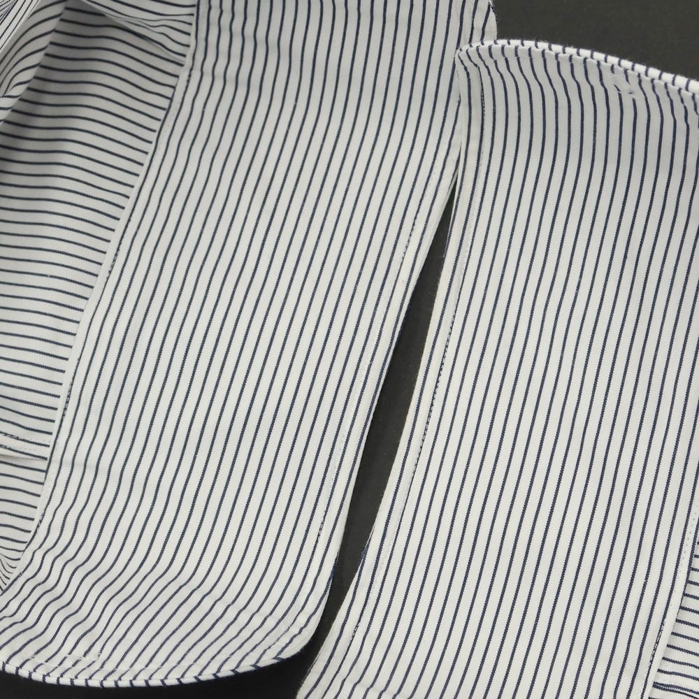 [Used] Makers Shirt Kamakura Cotton Striped Tab Collar Dress Shirt White x Navy [Size 40] [WHT] [S/S/A/W] [Condition Rank C] [Men&