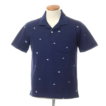 [Used] Golden Bear Cotton Polyester Short Sleeve Polo Shirt Navy [Size M] [NVY] [S/S] [Condition Rank B] [Men&