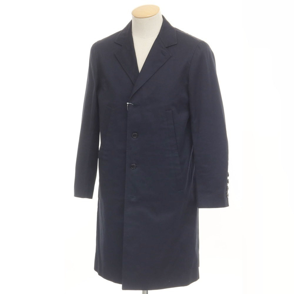 [Used] Satoru Tanaka SATORU TANAKA Twill Cotton Chesterfield Coat Navy [1] [Condition Rank C] [Men&