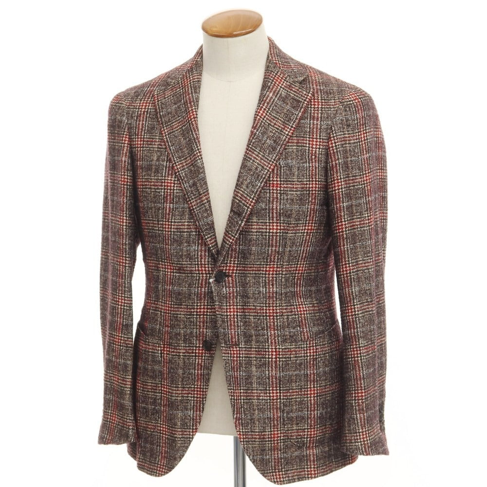 [Used] Brilla per il gusto Wool silk check 3B casual jacket Brown x red [Size 46] [BRW] [A/W] [Condition rank C] [Men&