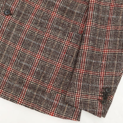 [Used] Brilla per il gusto Wool silk check 3B casual jacket Brown x red [Size 46] [BRW] [A/W] [Condition rank C] [Men&