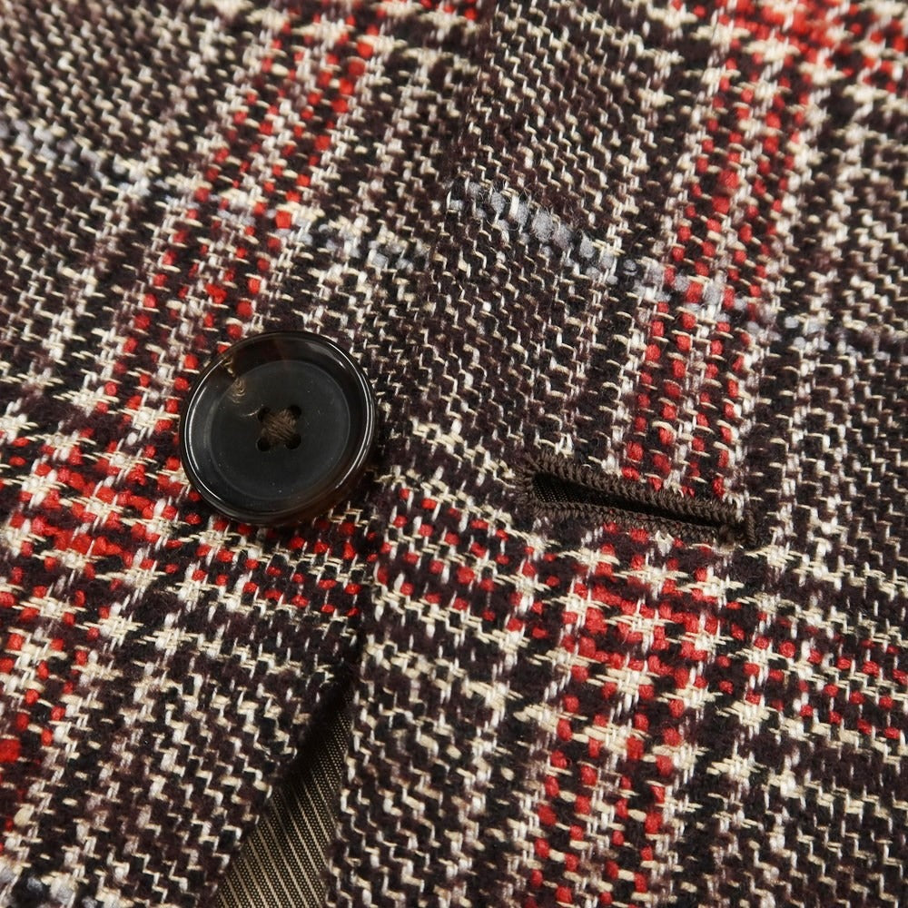 [Used] Brilla per il gusto Wool silk check 3B casual jacket Brown x red [Size 46] [BRW] [A/W] [Condition rank C] [Men&