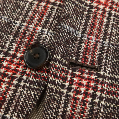[Used] Brilla per il gusto Wool silk check 3B casual jacket Brown x red [Size 46] [BRW] [A/W] [Condition rank C] [Men&