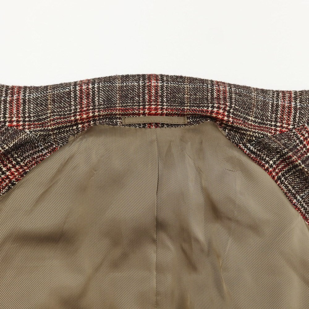 [Used] Brilla per il gusto Wool silk check 3B casual jacket Brown x red [Size 46] [BRW] [A/W] [Condition rank C] [Men&
