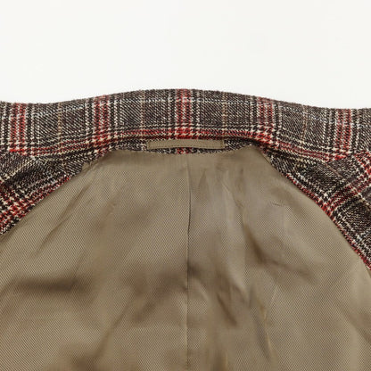 [Used] Brilla per il gusto Wool silk check 3B casual jacket Brown x red [Size 46] [BRW] [A/W] [Condition rank C] [Men&