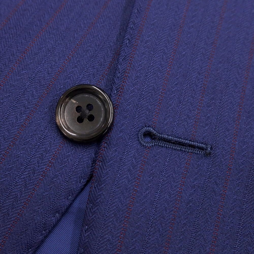 [Used] Investment Clothing INVESTMENT CLOTHING Wool cashmere striped 2 button suit Navy blue x maroon [No description (S rank) ][ Condition rank B ][ Men&