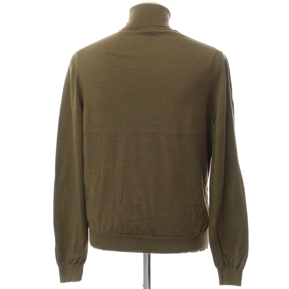 [Used] Yves Saint Laurent Rive Gauche High Gauge Cotton Turtleneck Knit Olive Green [Size M] [GRN] [S/S/A/W] [Condition Rank C] [Men&