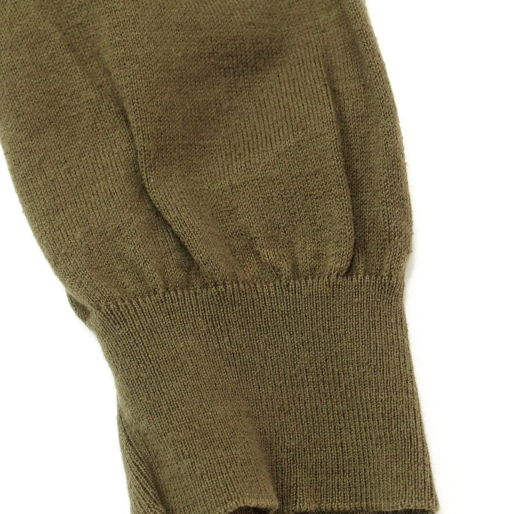 [Used] Yves Saint Laurent Rive Gauche High Gauge Cotton Turtleneck Knit Olive Green [Size M] [GRN] [S/S/A/W] [Condition Rank C] [Men&