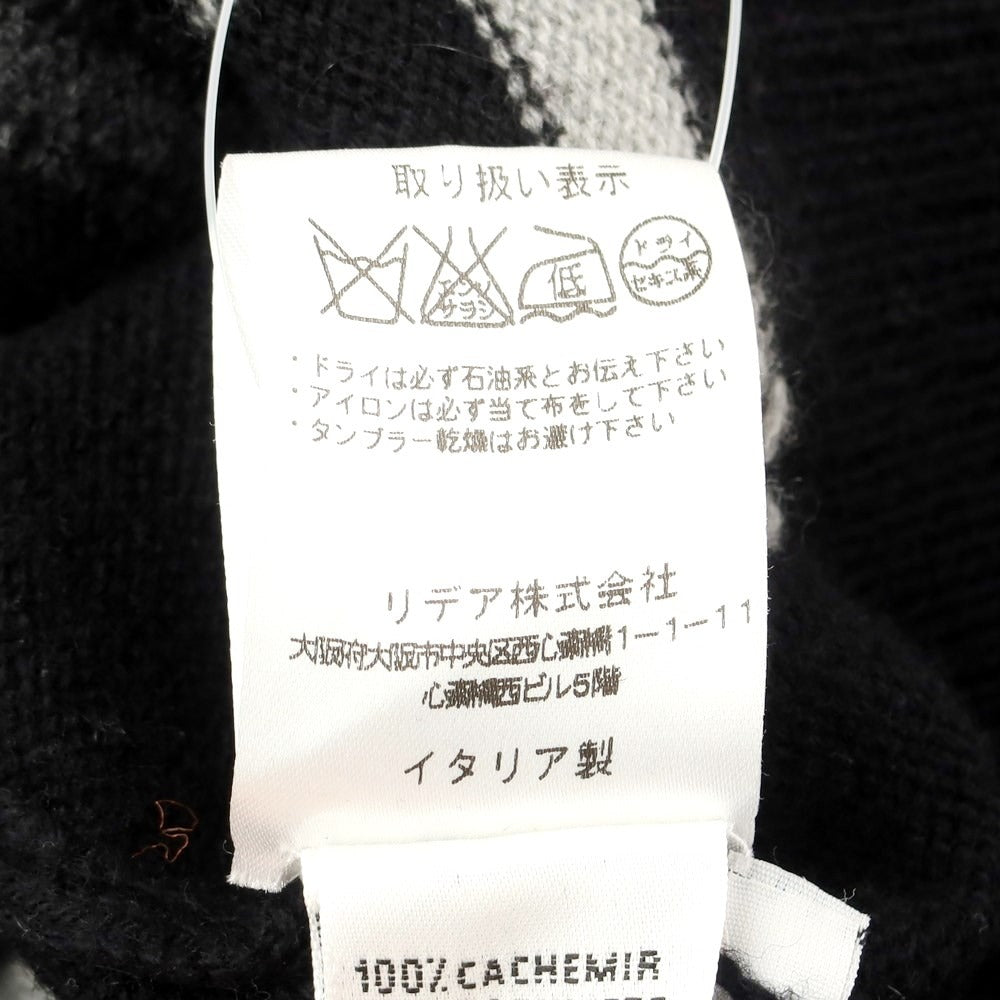 [Used] CRUCIANI Mid-gauge cashmere turtleneck knit, black x gray [Size 52] [BLK] [A/W] [Condition Rank C] [Men&