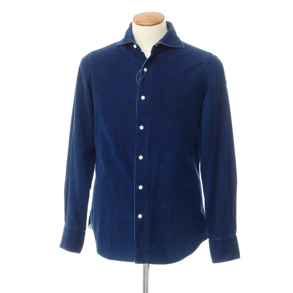 [Used] Finamore Corduroy Casual Shirt Navy [Size M] [NVY] [A/W] [Condition Rank C] [Men&