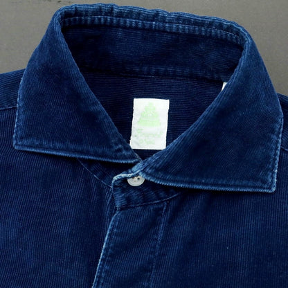 [Used] Finamore Corduroy Casual Shirt Navy [Size M] [NVY] [A/W] [Condition Rank C] [Men&