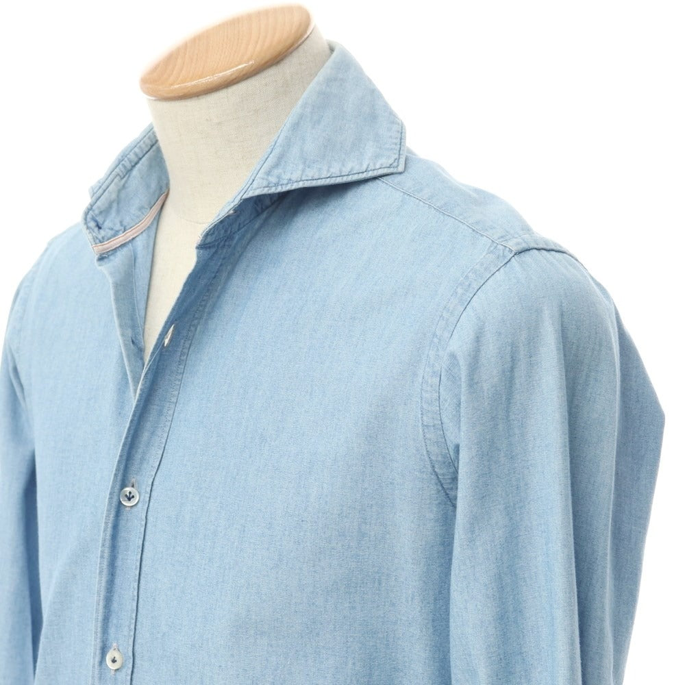 [Used] ORIAN DENIM DIVISION Horizontal collar casual shirt, light blue [Size XS] [BLU] [S/S/A/W] [Condition Rank C] [Men&