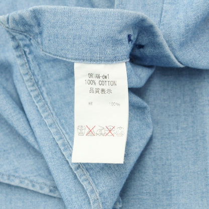 [Used] ORIAN DENIM DIVISION Horizontal collar casual shirt, light blue [Size XS] [BLU] [S/S/A/W] [Condition Rank C] [Men&