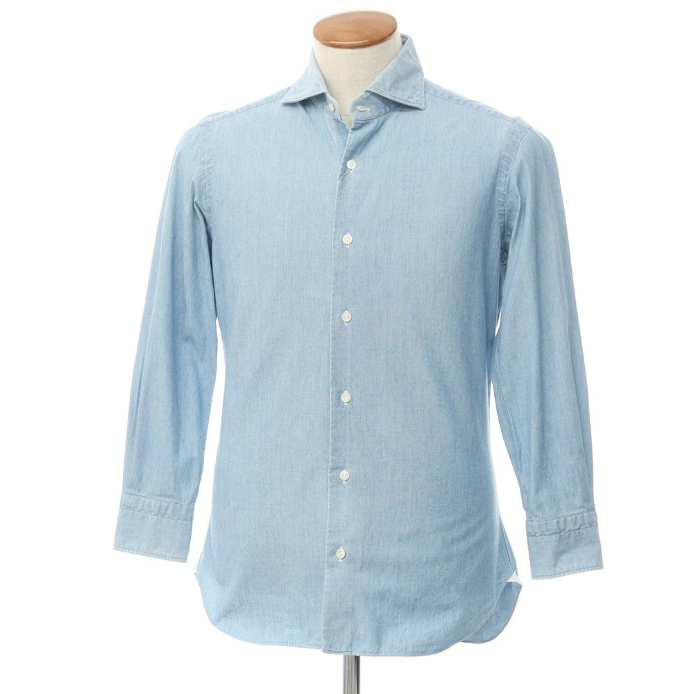 [Used] BARBA DANDY LIFE Chambray Casual Shirt Light Blue [Size 39] [BLU] [S/S/A/W] [Condition Rank C] [Men&