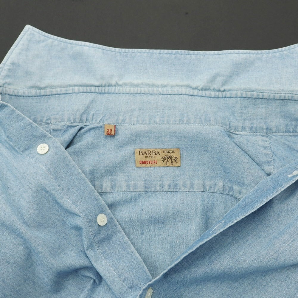 [Used] BARBA DANDY LIFE Chambray Casual Shirt Light Blue [Size 39] [BLU] [S/S/A/W] [Condition Rank C] [Men&