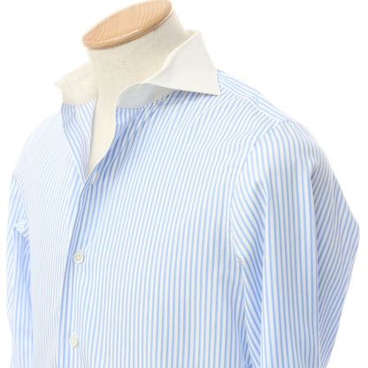 [Used] Italstyle ITAL STYLE Striped Cleric Shirt Light Blue x White [Size 37] [BLU] [S/S/A/W] [Condition Rank C] [Men&