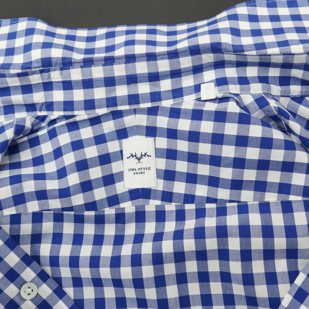 [Used] Italstyle ITAL STYLE Check Casual Shirt Blue x White [Size 37] [BLU] [S/S/A/W] [Condition Rank B] ​​[Men&