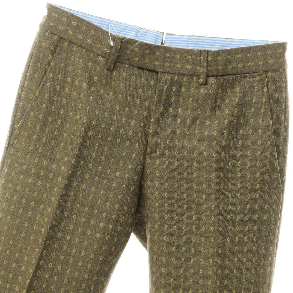 [Used] SANTANIELLO Wool Casual Slacks Pants Grayish Ocher [Size 44] [KAK] [A/W] [Condition Rank A] [Men&
