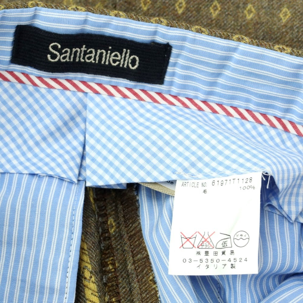 [Used] SANTANIELLO Wool Casual Slacks Pants Grayish Ocher [Size 44] [KAK] [A/W] [Condition Rank A] [Men&