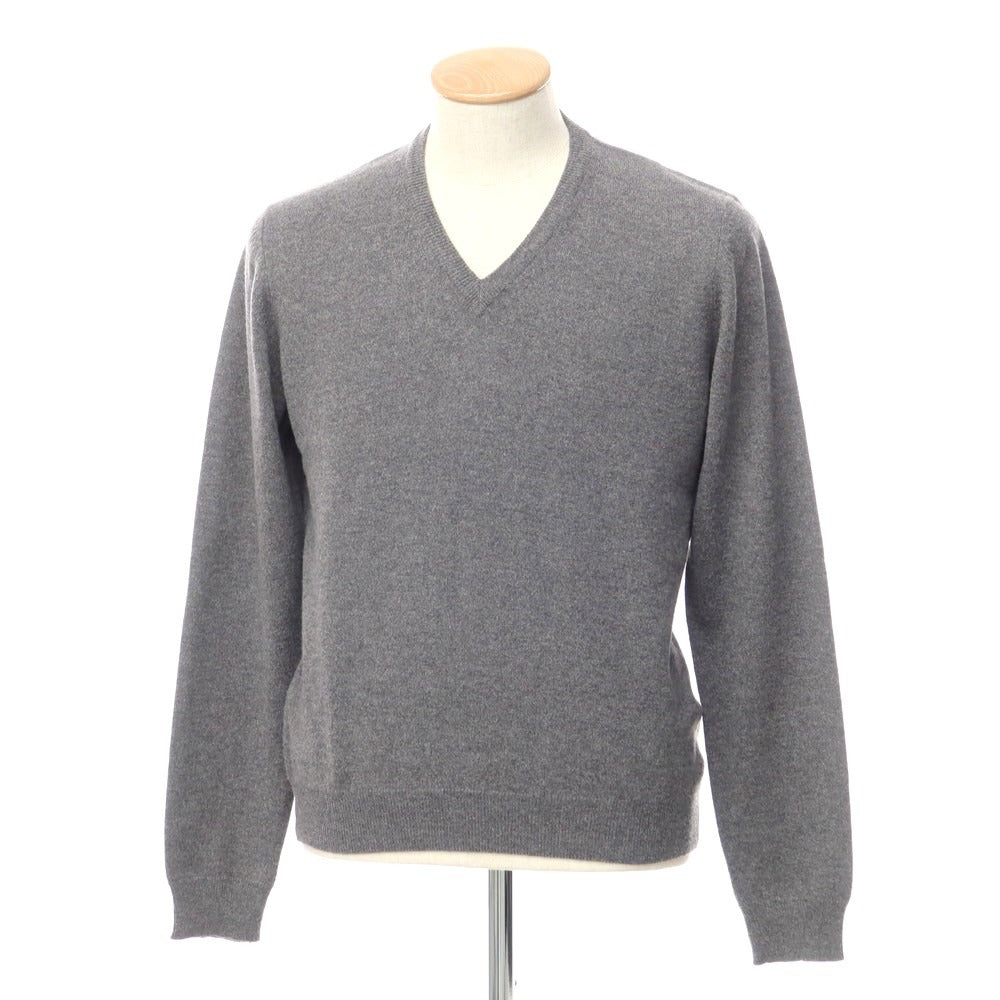 【中古】ハケットロンドン HACKETT LONDON ハイゲージウールシルクカシミヤ Vネックニット グレー【サイズS】【GRY】【A/W】【状態ランクA】【メンズ】【768792】