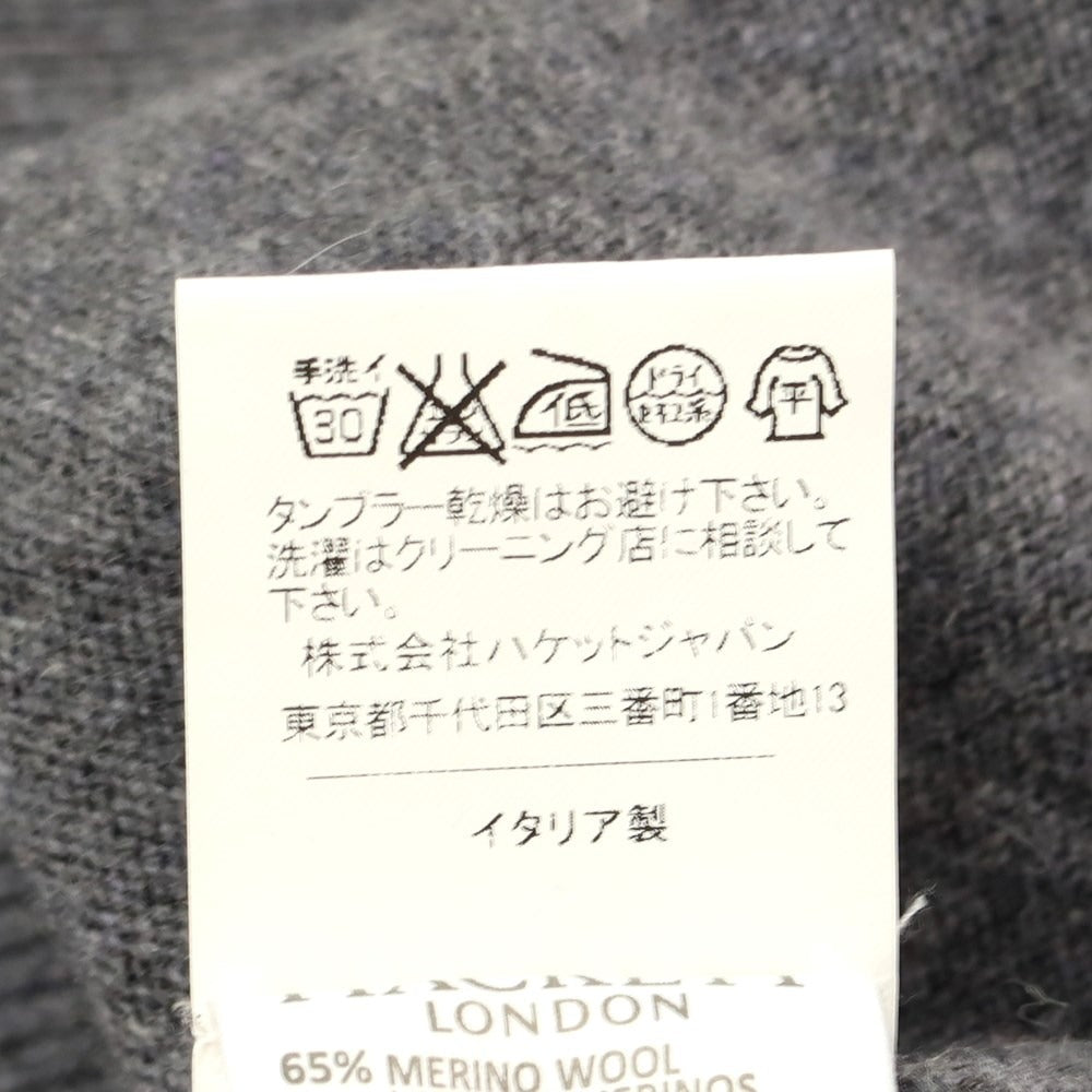 [Used] Hackett London High Gauge Wool Silk Cashmere V-neck Knit Grey [Size S] [GRY] [A/W] [Condition Rank A] [Men&