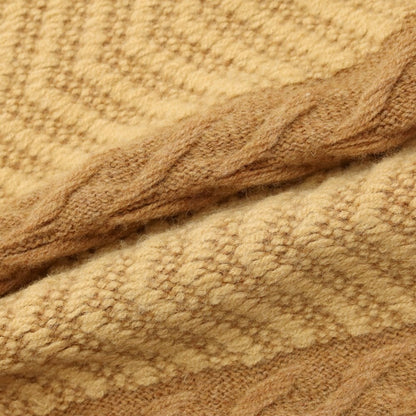 [Used] WHITE MOUNTAINEERING Mid-gauge wool crew neck knit, brown x beige [Size: 0] [BRW] [A/W] [Condition: A] [Men&