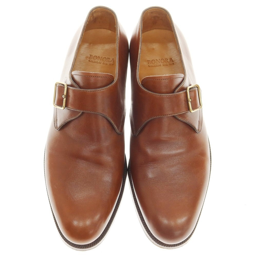 [Used] BONORA 1234 Single Monk Dress Shoes Brown [Size 5] [BRW] [S/S/A/W] [Condition Rank B] ​​[Men&