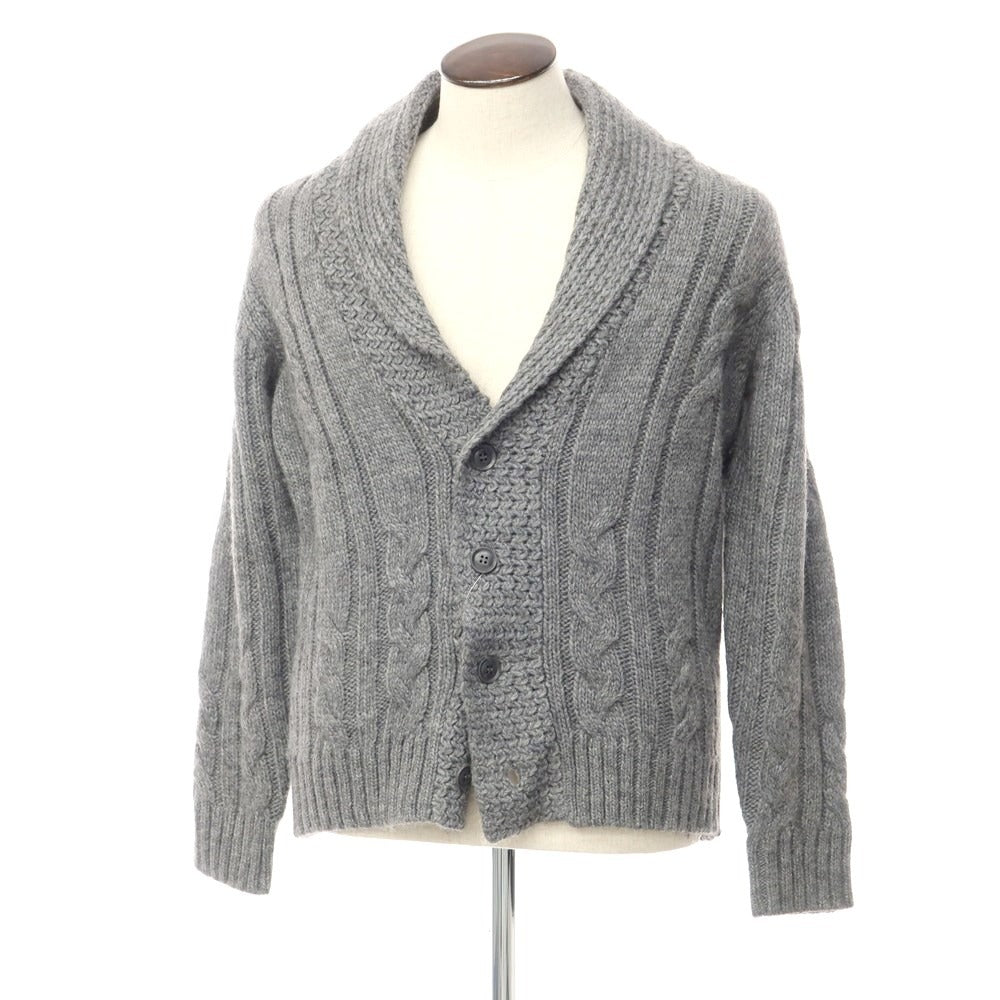 [Used] Three Dots Low Gauge Wool Acrylic Shawl Collar Cardigan Grey [Size L] [GRY] [A/W] [Condition Rank C] [Men&