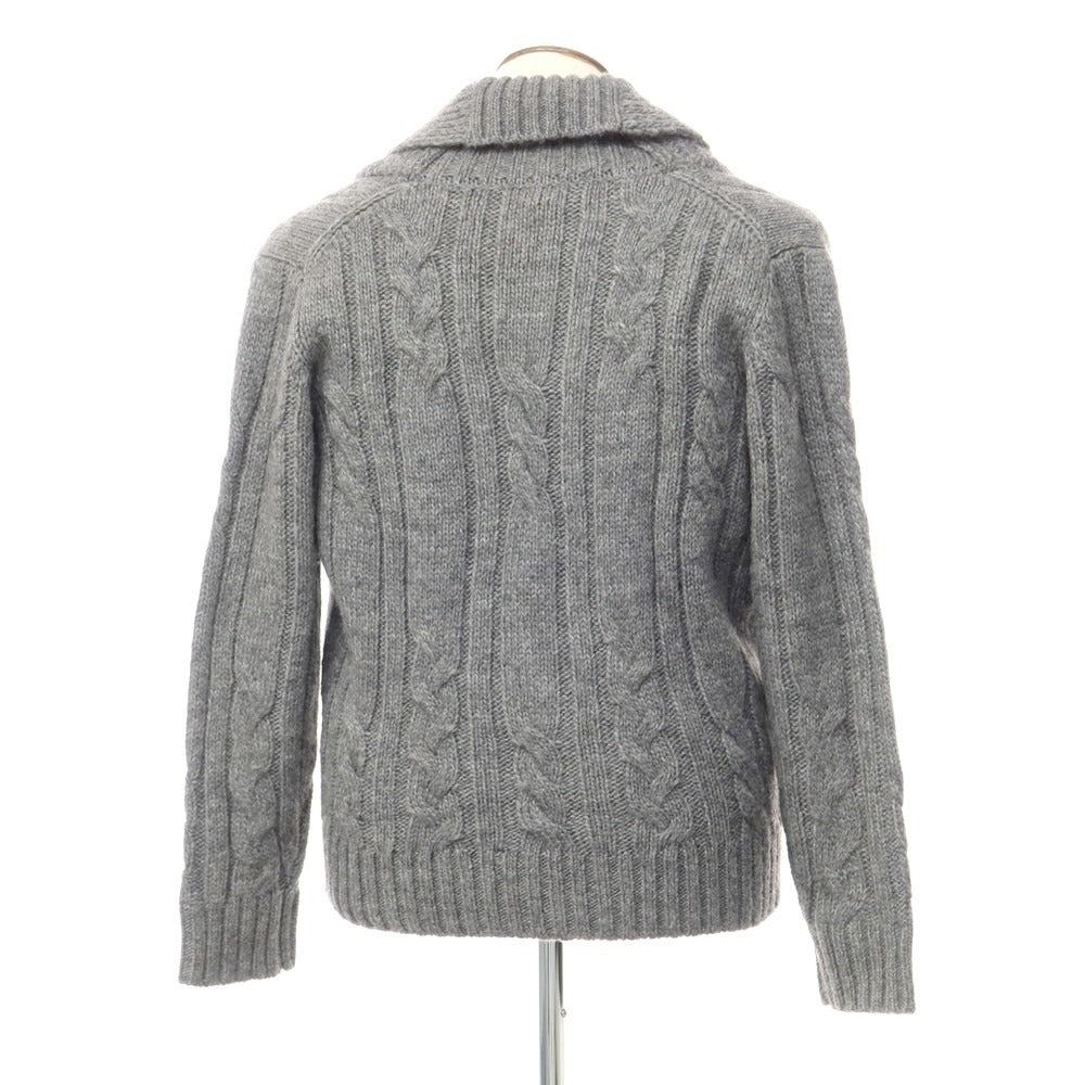 [Used] Three Dots Low Gauge Wool Acrylic Shawl Collar Cardigan Grey [Size L] [GRY] [A/W] [Condition Rank C] [Men&