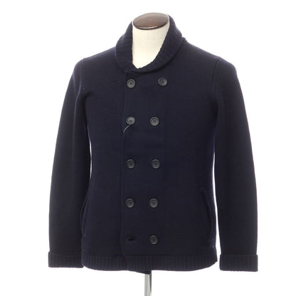 [Used] Three Dots Mid-gauge Wool Double Shawl Collar Cardigan Navy [Size L] [NVY] [A/W] [Condition Rank B] ​​[Men&