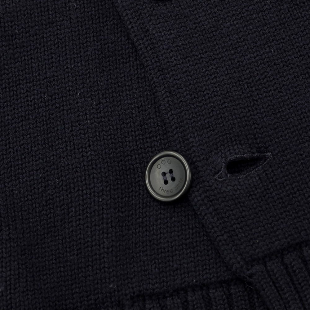 [Used] Three Dots Mid-gauge Wool Double Shawl Collar Cardigan Navy [Size L] [NVY] [A/W] [Condition Rank B] ​​[Men&