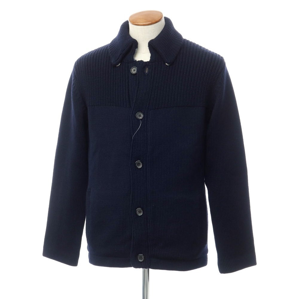 [Used] BLUE WORK TOMORROWLAND Wool knit blouson
 Navy [Size 2] [NVY] [A/W] [Condition Rank C] [Men&