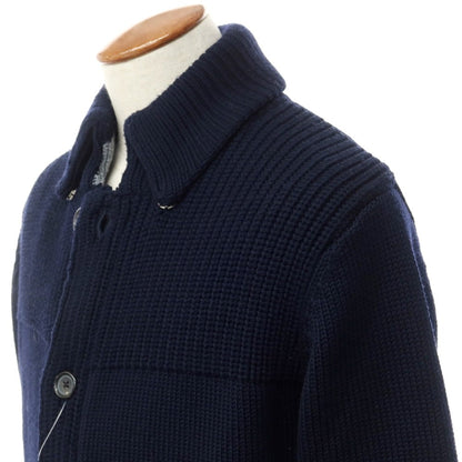 [Used] BLUE WORK TOMORROWLAND Wool knit blouson
 Navy [Size 2] [NVY] [A/W] [Condition Rank C] [Men&