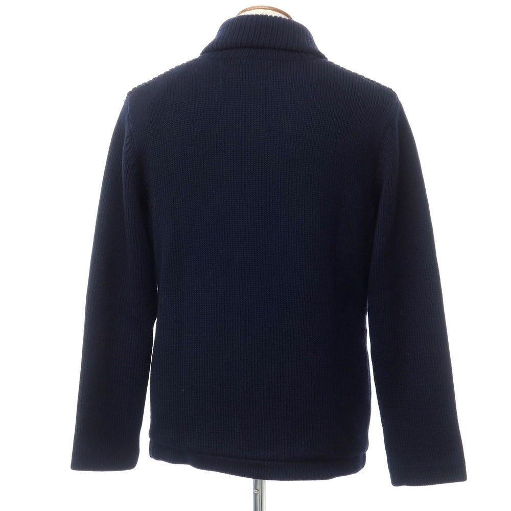 [Used] BLUE WORK TOMORROWLAND Wool knit blouson
 Navy [Size 2] [NVY] [A/W] [Condition Rank C] [Men&