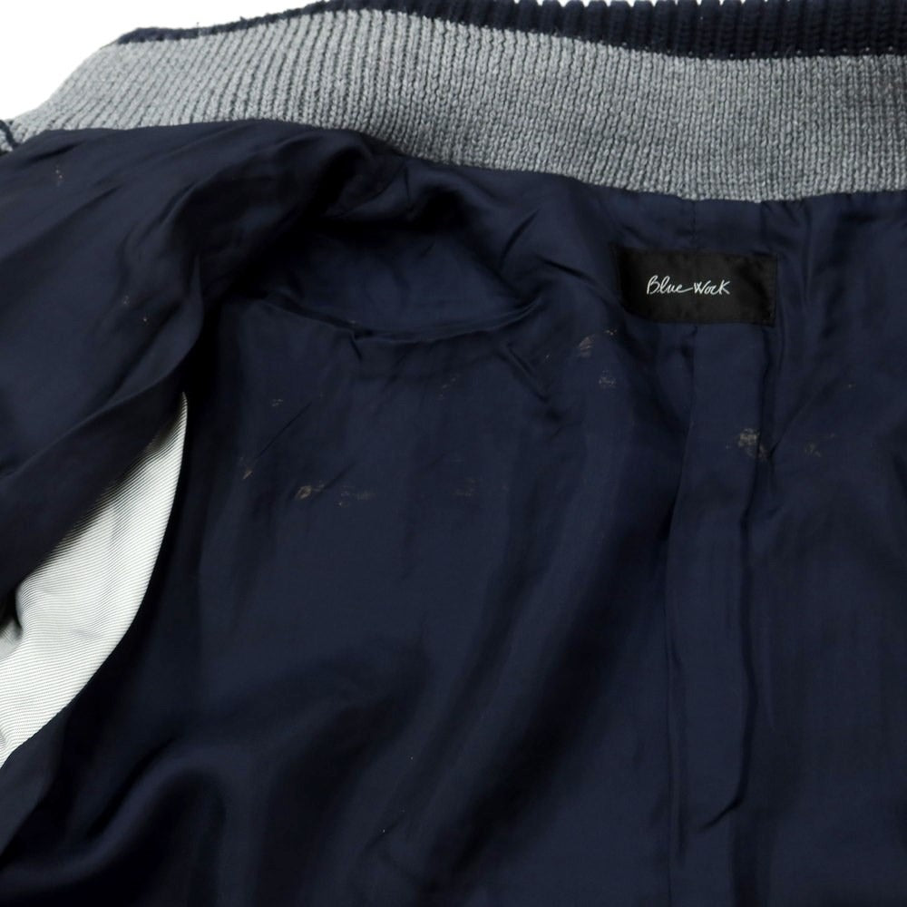 [Used] BLUE WORK TOMORROWLAND Wool knit blouson
 Navy [Size 2] [NVY] [A/W] [Condition Rank C] [Men&