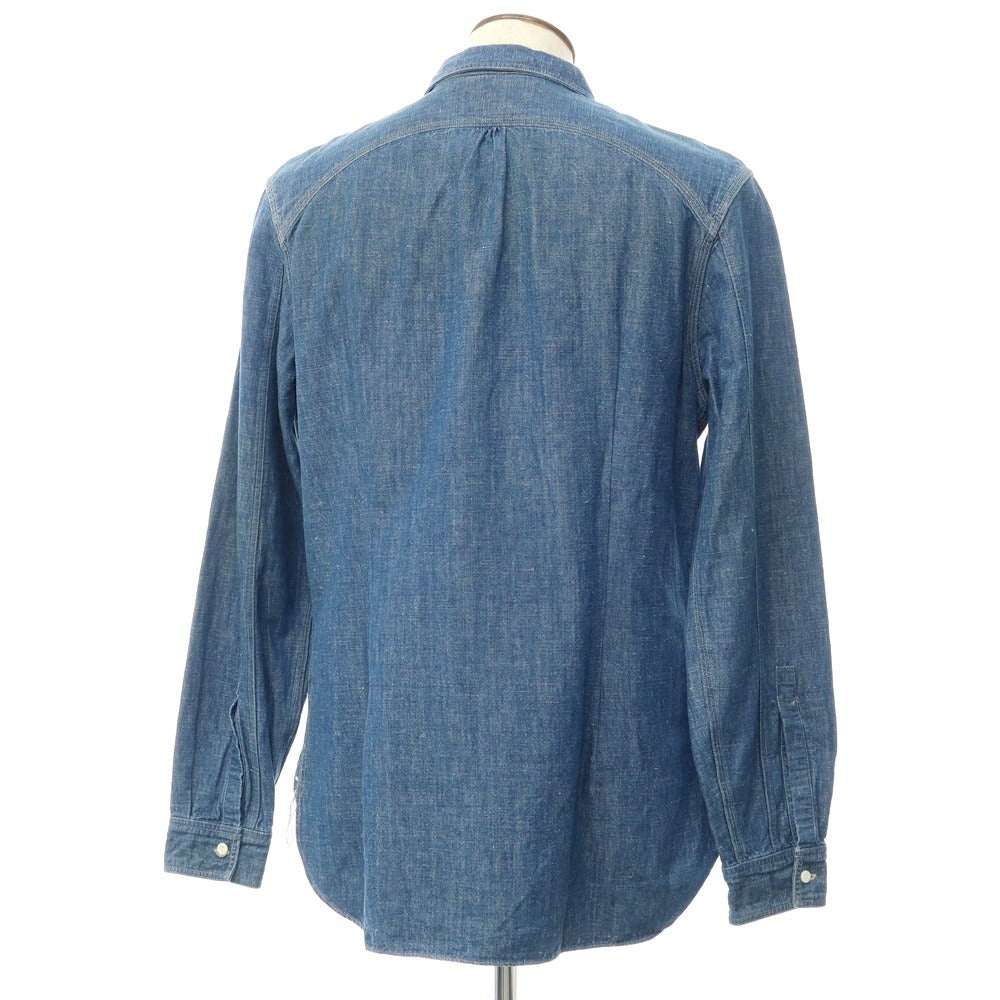[Used] Double RL RRL DOUBLE RL Cotton Hemp Denim Shirt Navy [Size L] [NVY] [S/S] [Condition Rank B] ​​[Men&