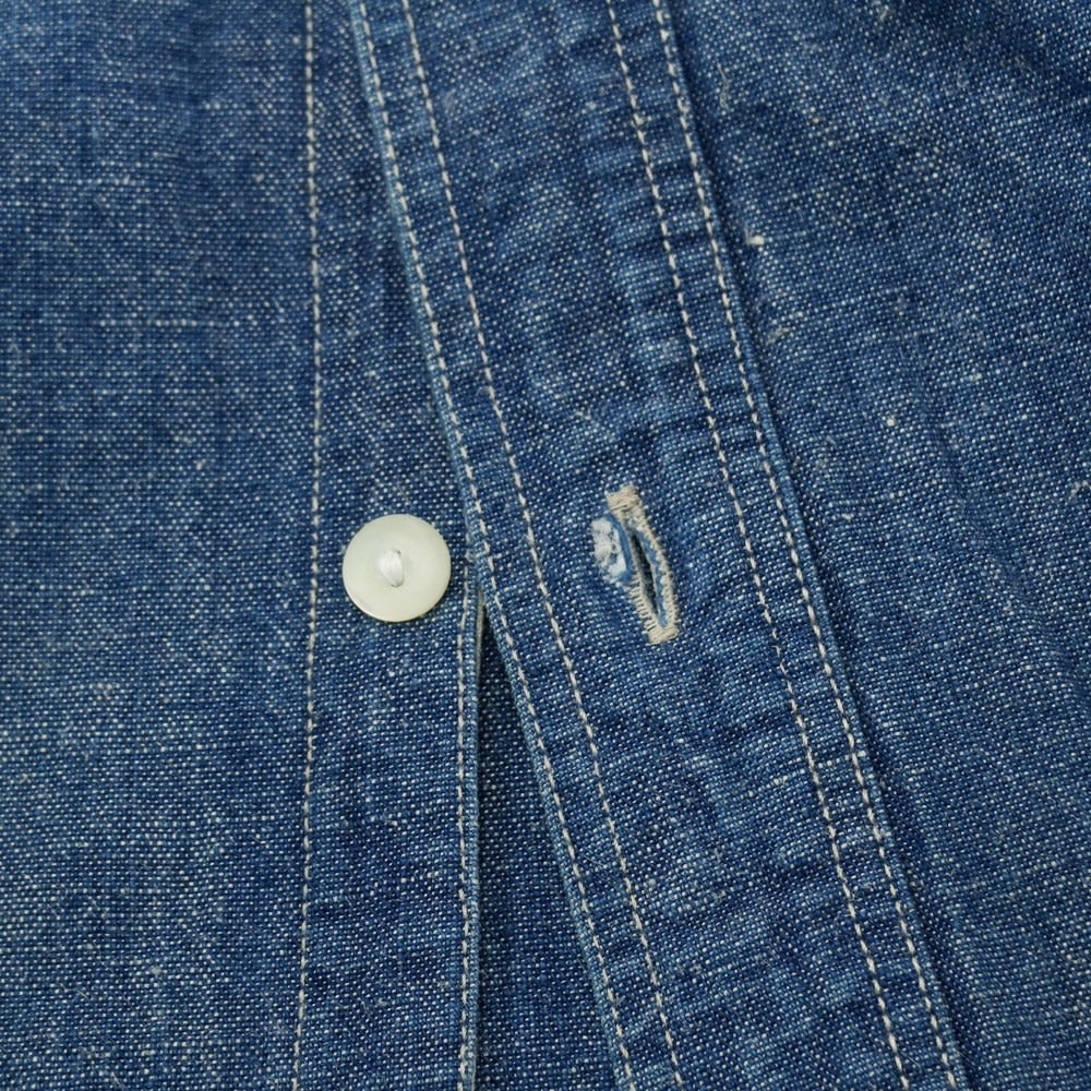 [Used] Double RL RRL DOUBLE RL Cotton Hemp Denim Shirt Navy [Size L] [NVY] [S/S] [Condition Rank B] ​​[Men&