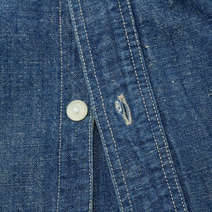 [Used] Double RL RRL DOUBLE RL Cotton Hemp Denim Shirt Navy [Size L] [NVY] [S/S] [Condition Rank B] ​​[Men&