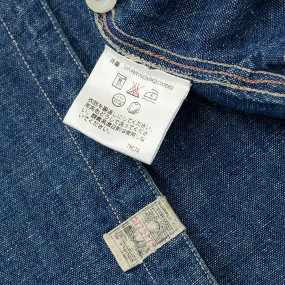 [Used] Double RL RRL DOUBLE RL Cotton Hemp Denim Shirt Navy [Size L] [NVY] [S/S] [Condition Rank B] ​​[Men&