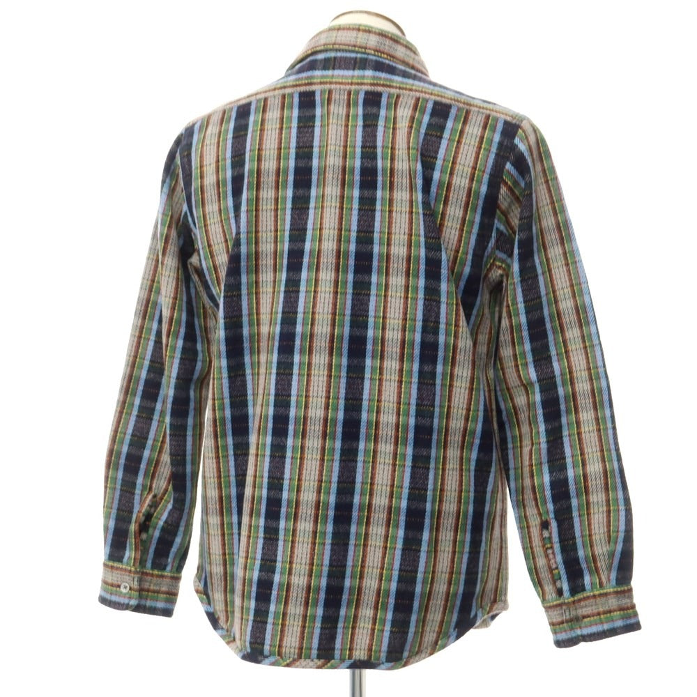 [Used] Nigel Cabourn reversible cotton check shirt, navy x green [size 52] [NVY] [S/S/A/W] [Condition rank B] ​​[Men&