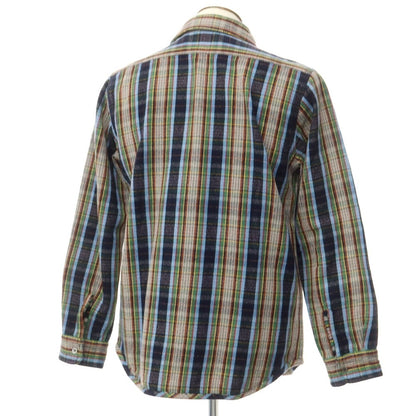 [Used] Nigel Cabourn reversible cotton check shirt, navy x green [size 52] [NVY] [S/S/A/W] [Condition rank B] ​​[Men&