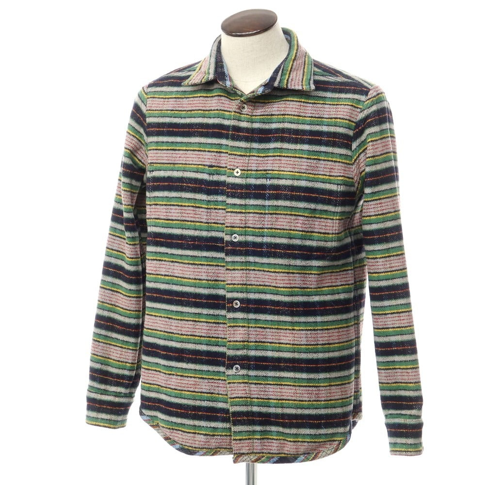 [Used] Nigel Cabourn reversible cotton check shirt, navy x green [size 52] [NVY] [S/S/A/W] [Condition rank B] ​​[Men&