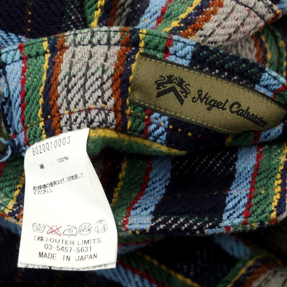 [Used] Nigel Cabourn reversible cotton check shirt, navy x green [size 52] [NVY] [S/S/A/W] [Condition rank B] ​​[Men&