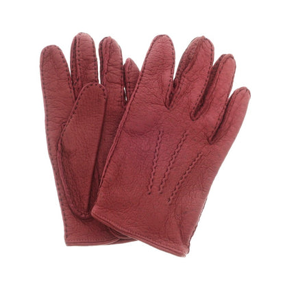 [Used] Dents Peccary Leather Unlined Gloves Wine Red [Size 8] [RED] [A/W] [Condition Rank A] [Men&