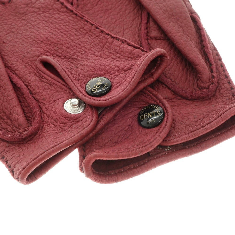 [Used] Dents Peccary Leather Unlined Gloves Wine Red [Size 8] [RED] [A/W] [Condition Rank A] [Men&