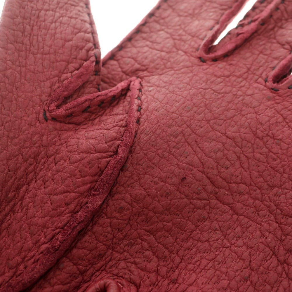 [Used] Dents Peccary Leather Unlined Gloves Wine Red [Size 8] [RED] [A/W] [Condition Rank A] [Men&
