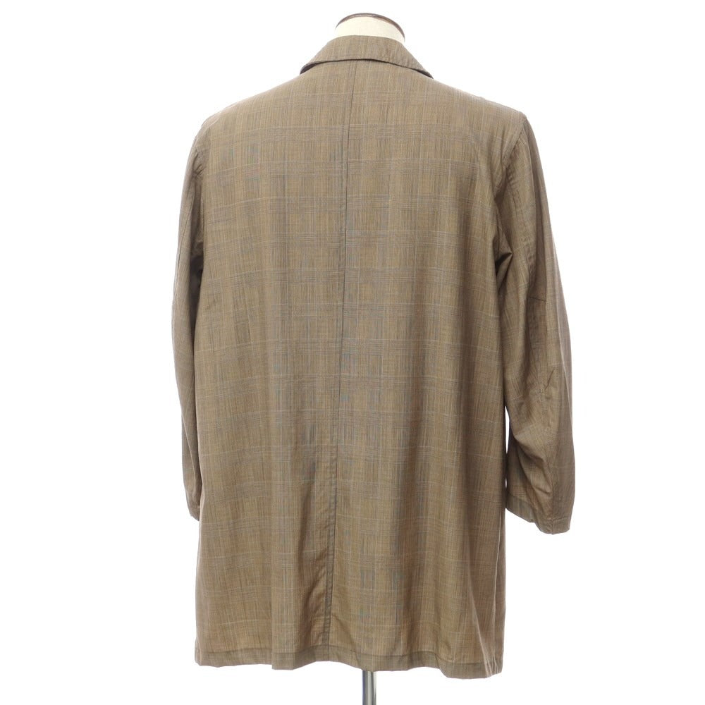 [Used] Montedoro Wool Check Balmac Coat Brown [50] [Condition Rank C] [Men&